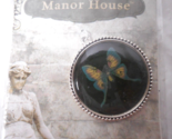 2008 Blue Moon Bead Manor House Metal Acrylic Graphic Butterfly Black Pe... - $5.93
