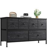 EnHomee Dresser for Bedroom 39.4&quot;W x 11.8&quot;D x 22.3&quot;H, Black Wood Grain P... - £97.63 GBP