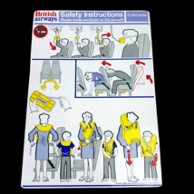 British Airways CONCORDE Airplane Safety Instruction Card F393 1ST ISSUE No.1 - £354.80 GBP