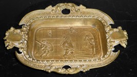 ANTIQUE FRENCH CAST BRONZE HANDLED DISH ASHTRAY EXQUISITE! - £50.39 GBP