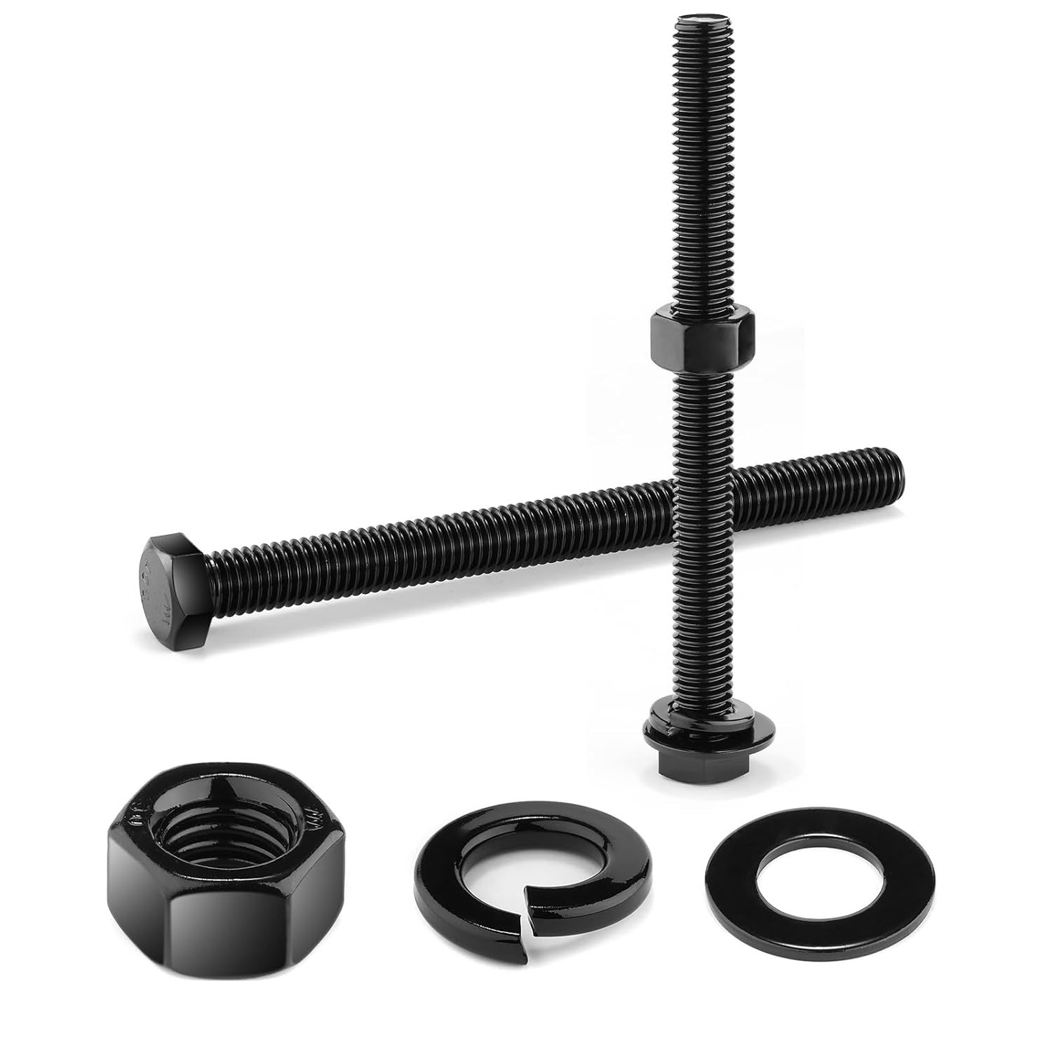 1/4-20 X 6 Inch Hex Head Screw Bolt, Nuts, Flat &amp; Lock Washers, 10Pcs 18... - $31.99