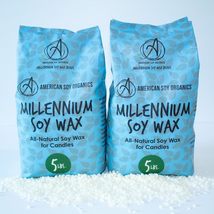 Millennium Wax 10 lb Bag of Natural Soy Wax for Candle Making - $980.52 MXN