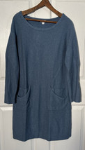 J Jill Pure Jill Medium Blue Cotton Nylon Cashmere Dress Pullover Size Small - £31.38 GBP