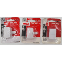 RCA TP203WHR Phone Modular 3-Line Jack White Connector Lot of 2 + TP262WHR - £7.08 GBP