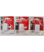 RCA TP203WHR Phone Modular 3-Line Jack White Connector Lot of 2 + TP262WHR - £7.06 GBP