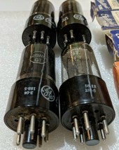 25W6GT Four (4) GE Tubes NOS NIB Black Plate Two with Matching Codes - £12.01 GBP