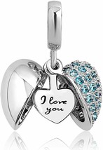 Pandora Charms Bracelet &amp; Necklace I Love You Heart Bead Women Valentine’s Gift - £26.78 GBP