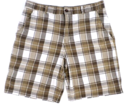 Faded Glory Men&#39;s Casual Walking Shorts (37&quot; waist measured) Plaid - $10.89