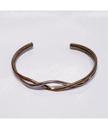 Vtg Brass Wrapped Cuff Bracelet Sergio Lub California signed Twisted Small - $305.58 MXN