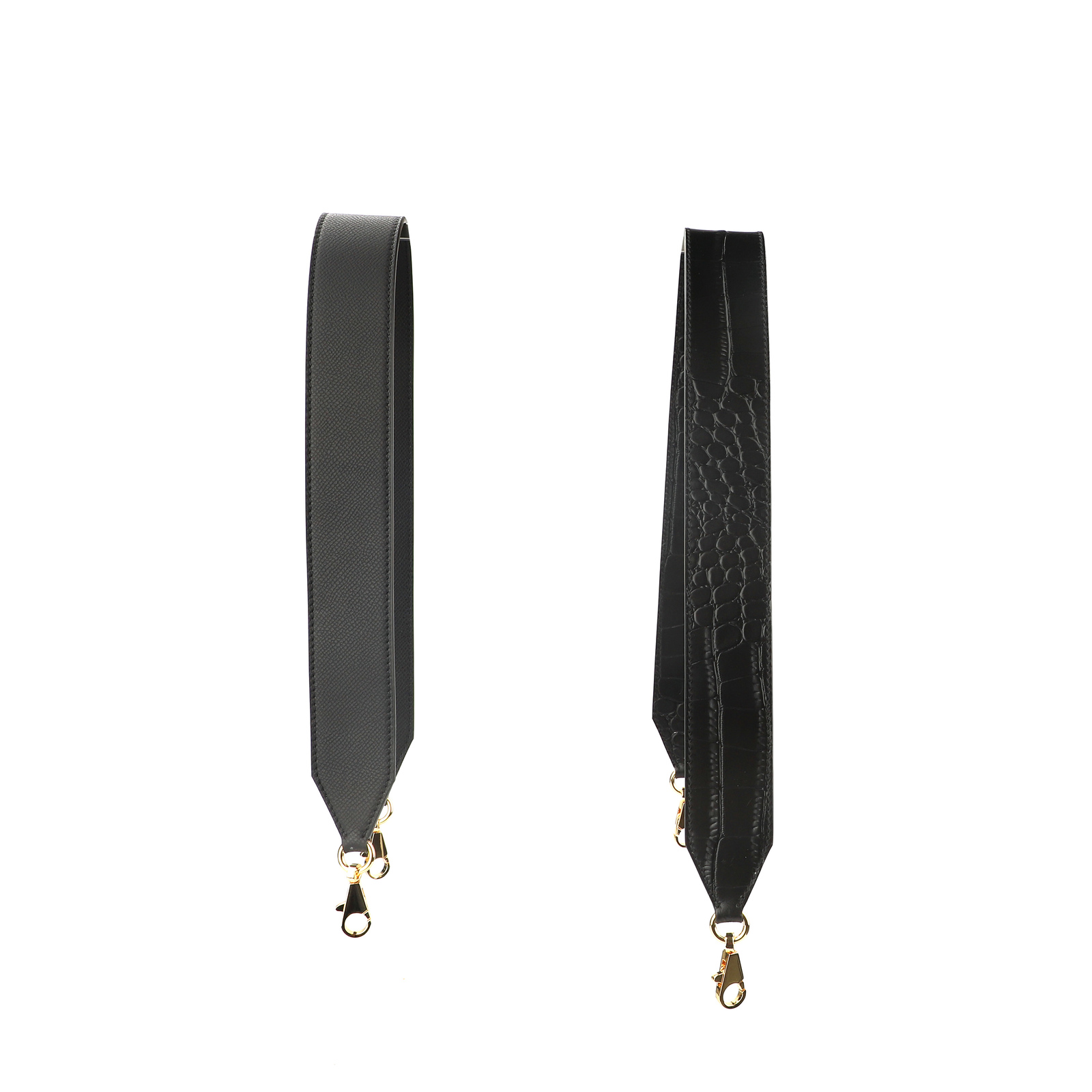 Black embossing leather crocodile kelly shoulder strap,40mm kelly strap for shou