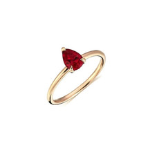 Natural Woman  Ruby Ring 14K Solid Gold Ring Dainty Gold Ring Dainty Ruby Ring - £431.20 GBP