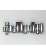 Vtg USA 11 Sockets Craftsman, SP, Mac MM AND SAE 1/2&quot;-3/8&quot; DRIVE AS SHOWN - $14.65