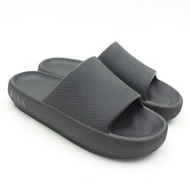 Victoria&#39;s Secret PINK Womens Pillow Slides Black Sandals Beach Shoes Sz... - £19.41 GBP