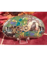Steampunk Raven Crow Mixed Media ROCK Gifting Shelf Mantle Baskets Colle... - $13.51 CAD