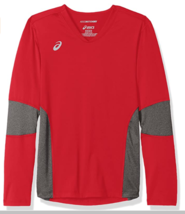 ASICS Unisex Jr. Decoy Long Sleeve Size Large Red/Heather Grey NWT - $9.56