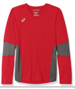 ASICS Unisex Jr. Decoy Long Sleeve Size Large Red/Heather Grey NWT - $291.06 MXN