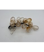 Vtg PEACH Individually Hand Blown Glass Grapes Cluster mid-century moder... - $463.92 MXN
