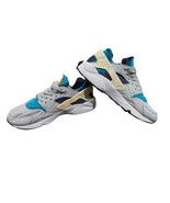 Nike Air Huarache Men Sz 8.5 Wolf Grey Aqua White Running Shoes 318429-024  - €21,20 EUR