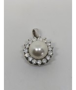 SAI Sterling Silver 925 CZ Faux Pearl Pendant - $14.99