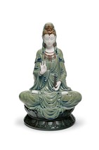 Lladro 01001941 Kwan Yin Figurine Green New - £883.28 GBP