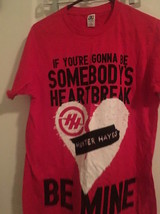 Hunter Hayes Adult Red T-Shirt Crew Neck Valentine&#39;s Day Love Size Medium - £28.53 GBP