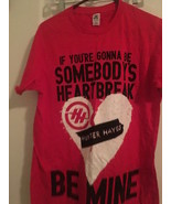 Hunter Hayes Adult Red T-Shirt Crew Neck Valentine&#39;s Day Love Size Medium - £28.72 GBP