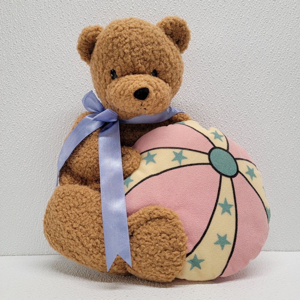 Vintage Daisy Kingdom Dolly Bear With Ball Plush Wall Hanging Nursery Decor - $24.86