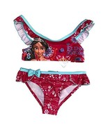 Disney Elena of Avalor 2 Pieces Bathing Suit for Girls (Red, 3 Years) - £10.19 GBP