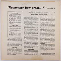 Various – Remember How Great? Volume 2 - 1962 LP CRP XTV 69408 69409 Collectors - £10.29 GBP