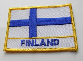 Finland Finnish Embroidered Flag Patch 2.5 X 3.5 Inches - £4.43 GBP