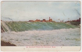 Minneapolis MN Minnesota Postcard 1915 St. Anthony Falls Louisville KY  - £2.35 GBP
