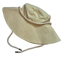 Steve Madden Beige Cotton Fabric Sun Hat One Size New - £18.25 GBP