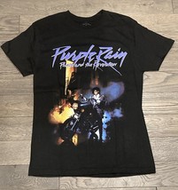 Prince Purple Rain Motorcycle Album Cover Retro Black T-Shirt - Men&#39;s Size Small - £11.28 GBP