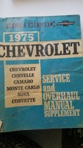 1975 Chevrolet Chevelle Camaro Monte Carlo Nova Corvette Auto Service Guide - $32.00