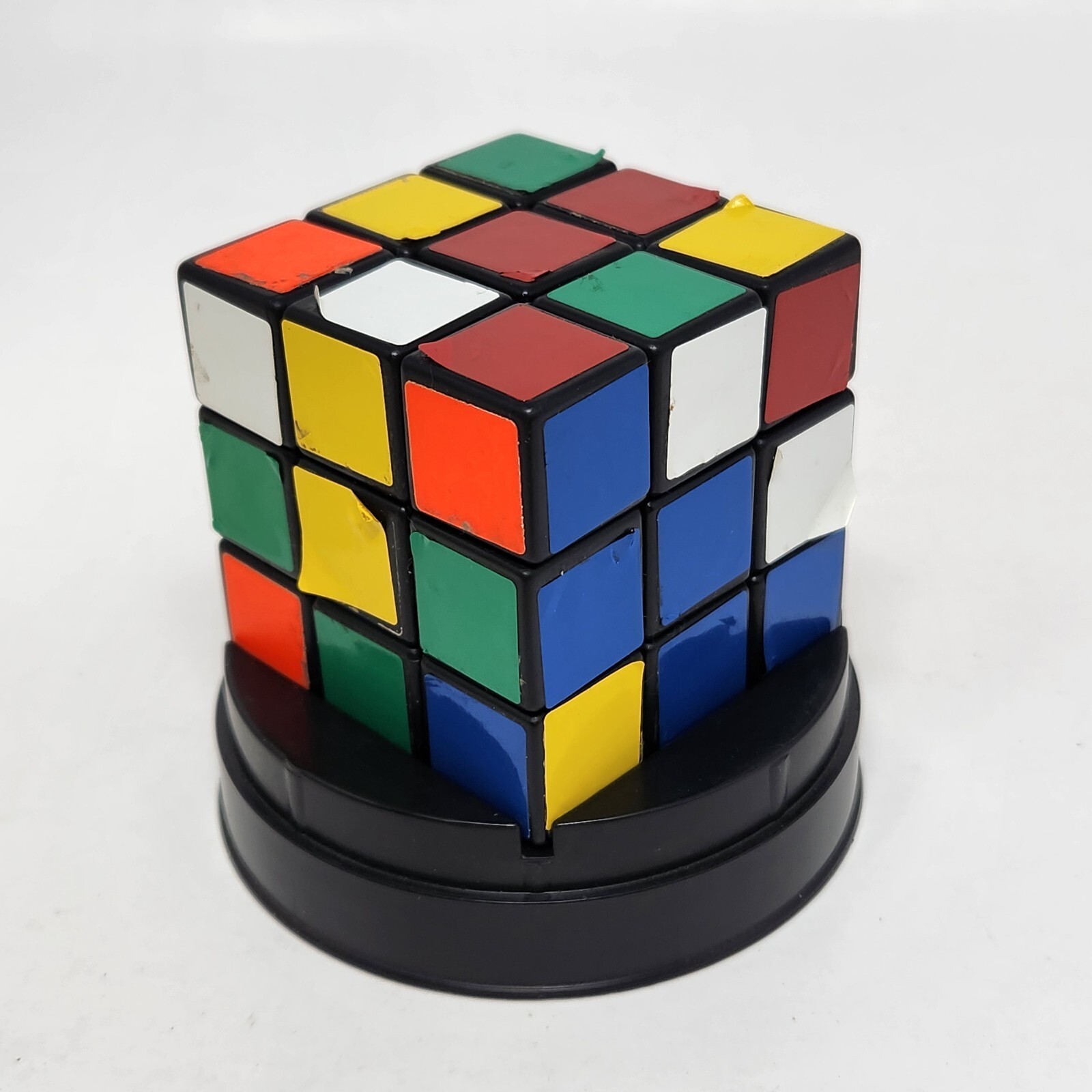 VINTAGE 1980 IDEAL RUBIK'S CUBE USED IN ORIGINAL PLASTIC CASE - STICKERS WORN Item image 6