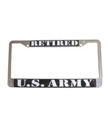 US Army Retired Auto License Plate Chrome Frame Made in The USA - $318.69 MXN