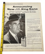 King Sano Cigarettes Vintage Print Ad 50s Soft Smoke Diplomat John S Young - £9.40 GBP