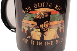 Coffee Mug Don Knotts Nip It In The Bud NIB 12 Ounce Humorous Gift - $16.82