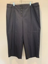 Nwt Ann Taylor Loft Button Front High Waisted Wide Leg Ankle Pants Sz Plus 16 - $39.58