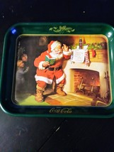 Vintage Coca Cola Metal Tray Santa Claus Dear Santa 1989 Made in USA - £10.14 GBP