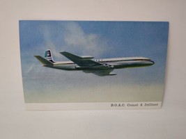 Vintage BOAC British Overseas Airways Corporation Postcard Comet 4 Jetliner - £3.80 GBP