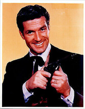 Hugh O&#39;Brian vintage 1970&#39;s 8x10 photo Wyatt Earp TV series studio pose with gun - $12.99