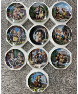 Lot of 10 pcs Vintage M.J Hummel Collector Plates Limited Edition 23K Go... - $116.41 CAD
