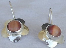  Brown flowers earrings - $20.00