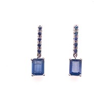 Natural Sapphire Dangle Earrings 14k Gold 2.01 TCW Certified $3,950 018682 - £780.84 GBP