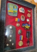 Ukranian Army Officer group medals in frame - £98.86 GBP