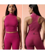 ATHLETA Alicia Keys Crop Rib Tank Top Plus Size 1X FUCHSIA PINK #988717 - €28,89 EUR