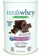 teraswhey Simply Pure Whey Protein, Dark Chocolate, 24 oz - £37.80 GBP