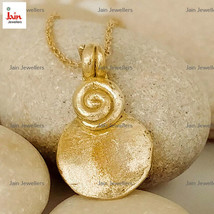 Authenticity Guarantee 
18 Kt Real Solid Yellow Gold Small Round Ancient Styl... - £1,116.61 GBP+
