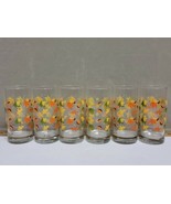 Greenbrier Fall Autumn Leaf set of 6 Drinking Glasses Orange Green Brown NOS New - $39.95